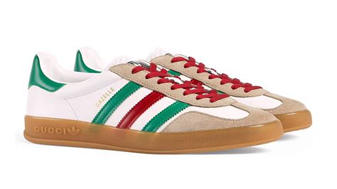 gucci x adidas gazelle white|adidas x gucci shoes.